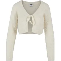 URBAN CLASSICS Tied Cropped Feather Strickjacke White Sand XL