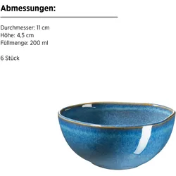 MÄSER Snacking-Set 12-tlg., KÖNIGSBLAU postsicher, Serie CORDELIA