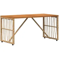 vidaXL Gartenmöbel Set 4-tlg. Natürlich/Cremweiß