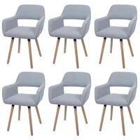 MCW 6er-Set Esszimmerstuhl MCW-A50 II, Stuhl Küchenstuhl Polsterstuhl, Holz