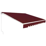 Goplus Gelenkarmmarkise 360 cm rot