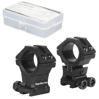 WestHunter Optik Verstellbare Höhe Schwalbenschwanz Zielfernrohr Montage, 25,4mm 30mm Präzision Zielfernrohr Ringe | Black