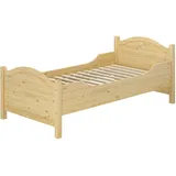 Erst-Holz®Seniorenbett Massivholzbett Kiefer mit Einlegeverstellbarkeit 90 x 200