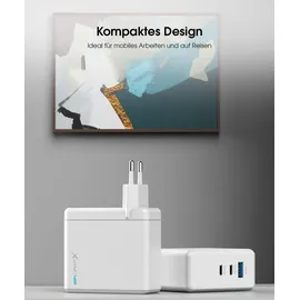 Xlayer Powercharger 140W mit 2x USB-C 1x USB-A, GaN-Technologie