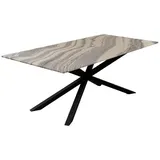 MAGNA Atelier Esstisch SPIDER aus ECHTEM MARMOR, Dining Table, nachhaltig, Naturstein, Exclusive Line, 200x100x75cm grau 160 cm x 75 cm