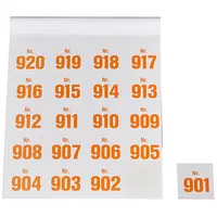 WOLF & APPENZELLER Klebenummern Zahlen, orange 20,0 x 24,0