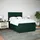 vidaXL Boxspringbett 140 x 200 cm Dunkelgrün