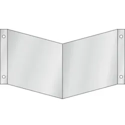 Nasenschild Wandmontage für zwei Symbole klein, Typ: 01150