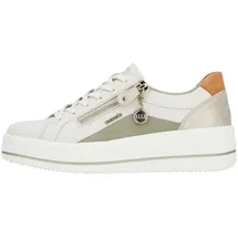 REMONTE Damen Low-Top Sneaker D1C01, Frauen Halbschuhe,lose Einlage,straßenschuhe,Strassenschuhe,Freizeitschuhe,Turnschuhe,Weiss Kombi (81),43 EU - 43 EU