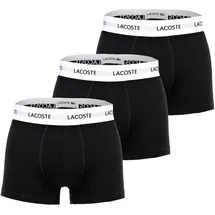 Lacoste Boxershorts Cotton Stretch Schwarz S 3er Pack