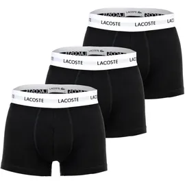 Lacoste Boxershorts Cotton Stretch Schwarz S 3er Pack