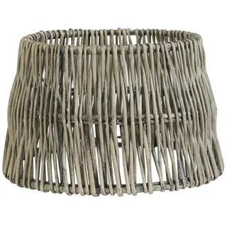 Light & Living Lampenschirm, Grau, Holz, Rund, 40x24x40 cm, Lampen & Leuchten, Innenbeleuchtung, Lampenschirme