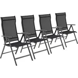 Songmics Gartenstuhl 56 x 56 x 106 cm schwarz 4 St.