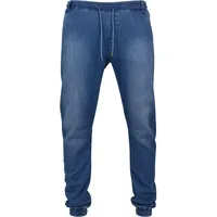 URBAN CLASSICS Knitted Denim Jogpants in blau Größe L