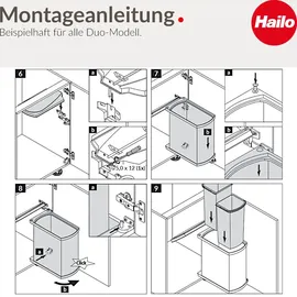 HAILO AS Duo 8/8 edelstahl/weiß (3416901)