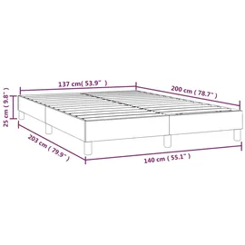vidaXL Boxspringbettgestell, Dunkelbraun 140x200 cm Stoff