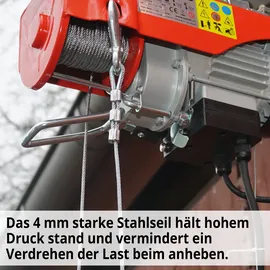Hecht Seilwinde Stahl rot 250-500 kg Zugkraft