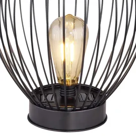 ETC Shop 2x LED Solar Hängelampe Metall spritzwassergeschützt IP44 schwarz