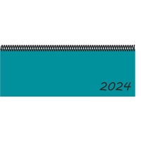 E&Z Verlag Gmbh Schreibtischkalender Tischkalender 2024 in der Trendfarbe türkis blau