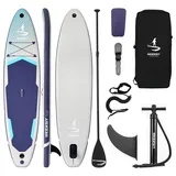 wkersiy Allround SUP Board aufblasbar 335cm – Stabiles Stand Up Paddle Board Set für Anfänger & Profis – Farbenfrohes Paddelbrett für Yoga, Angeln & Freizeit (Grau)