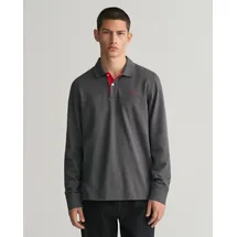 GANT REG CONTRAST PIQUE Langarmshirt grau XL
