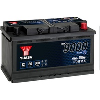 YUASA ybx9115 AGM Start Stop Plus, 12 V/80 Ah/800