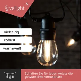 VELLEMAN Solar LED Lichterkette 15 m Schwarz