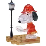 HCM Crystal Puzzle | Snoopy Detektiv | Transparentes Design | 34 Teile | Bausatz für Kinder und Erwachsene | HCM Kinzel