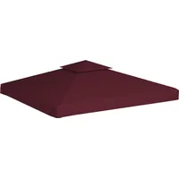 vidaXL Pavillon-Dachplane mit Kaminabzug 310 g/m2 3 x 3 m Weinrot