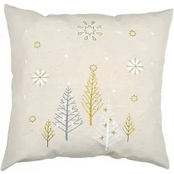 Stickkissen"Winterwald modern"