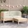 vidaXL Garten-Lounge-Set 3-tlg. creme Kiefer
