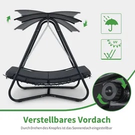 MCombo Hollywoodschaukel Grau 3-Sitzer