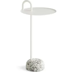 Bowler Beistelltisch 36 cm cremefarbig mit Granitbasis