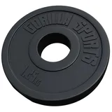 GORILLA SPORTS Hantelscheiben Olympia, 1,25kg - 30kg Gewichte, Einzeln / Set, Ø 50mm, aus Kunststoff, - Gewichtsscheiben, Hantelscheiben-Set, Olympiascheiben, Schwarz schwarz