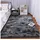 luxuskollektion Hochflor Teppich Shaggy 80 x 120 cm Grau/Schwarz