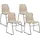 Beliani Konferenzstuhl 4er Set PANORA Beige
