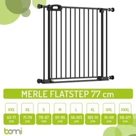 Bomi Treppenschutzgitter Merle FlatStep 63-217 cm schwarz