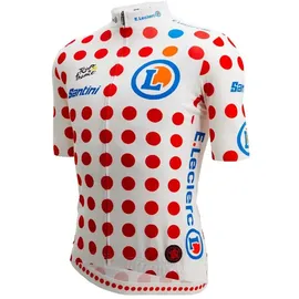 Santini SMS Santini Tour De France Polka Dot 2025 Kurzarm-radtrikot - White / Red - L