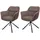 MCW Esszimmerstuhl K33 2er-Set Kunstleder Braun-dunkelbraun