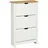 Homcom Schuhschrank 72 x 112 x 26 cm mit 3 Schubladen weiß / weiß