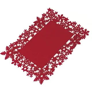 Mopec NA40 unter Teller oder Tischläufer Weihnachten aus rotem Filz 42 x 30 cm, 42x30cm