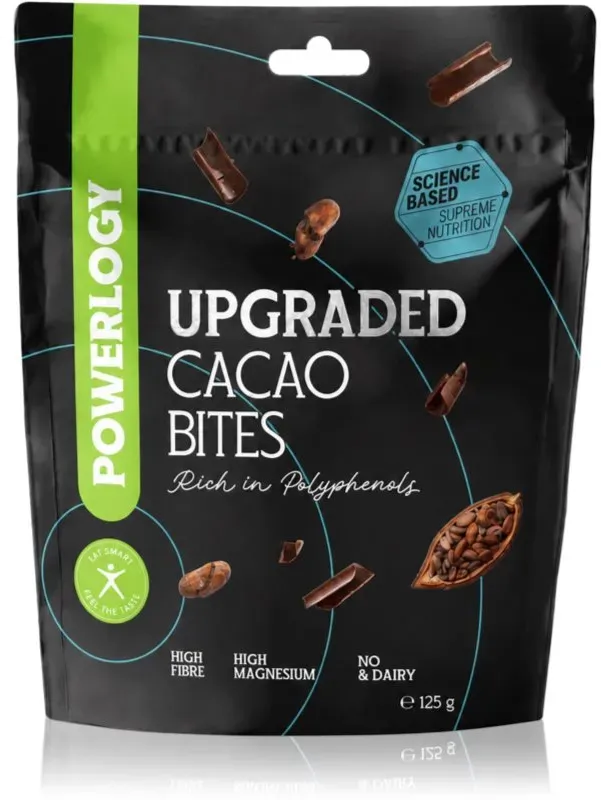 Powerlogy Upgraded Cacao Bites Kakaobohnen in Schokolade 100 g