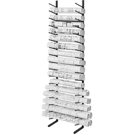 Vevor Hängendes Poster-Präsentationsregal 540 x 28,5 x 212,5 cm Schwarz