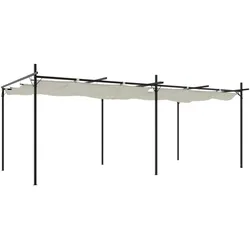 vidaXL Pergola mit Schiebedach Creme 589x292x230 cm
