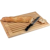 APS 956 Brotschneidebrett, 53 x 32,5 cm, H: 2 cm, Holz, Rubberwood, herausnehmbares Krümelfach, GN 1/1