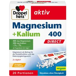 Doppelherz Magnesium+kalium Direct Portionsbeutel