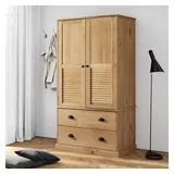 furnicato Kleiderschrank VIGO 90x55x170 cm Massivholz Kiefer (1-St) braun