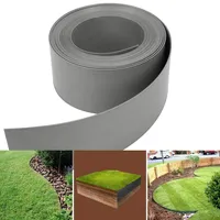 Eikuavons Rasenkante Kunststoff Mähkante, Gartenumrandung Grau, Lawn Edging Roll, Beetumrandung Kunststoff, Rolle Beetumrandungen für Wege, Begrenzungen, Kieswege(Länge 10m - Höhe 10cm)