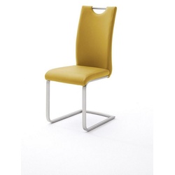MCA furniture Freischwinger 4er Set Schwingstuhl Paulo gelb