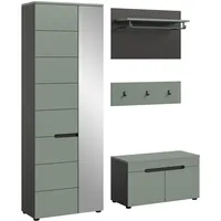 Xonox.home Canu 3tlg. 160x190x37 cm in Korpus Basalt grau